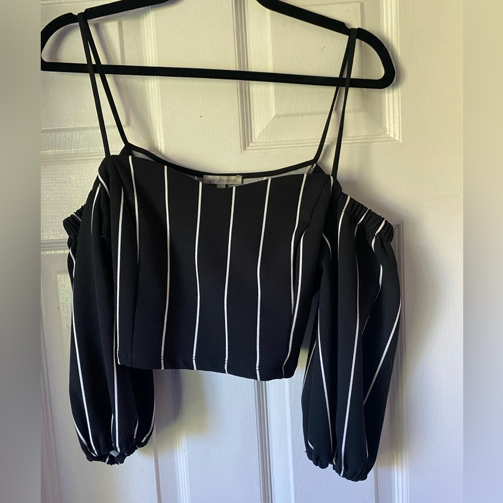 Black & white striped top